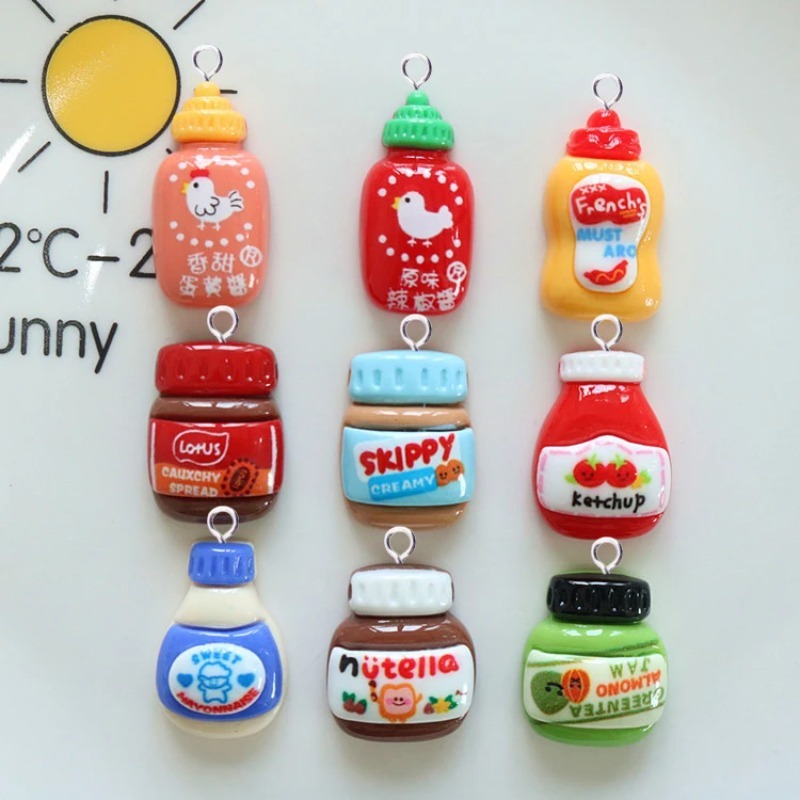 Salad Dressing Bottle - 10 stuks grappige cartoon broodsaus hars
