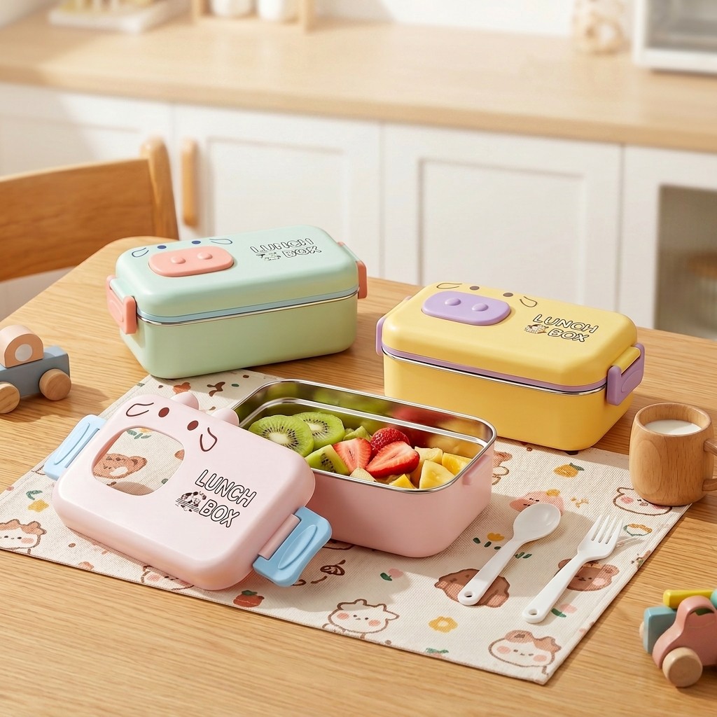 Food Storage Underground - 304 RVS Bento Box Lekvrij Verdeeld