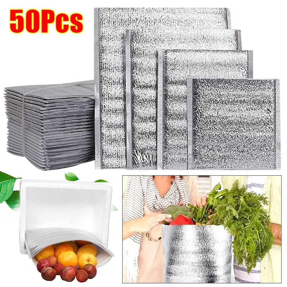 Food Storage Keep Warm - 50 stks/pak Opvouwbare Ijskoude Warme Aluminiumfolie
