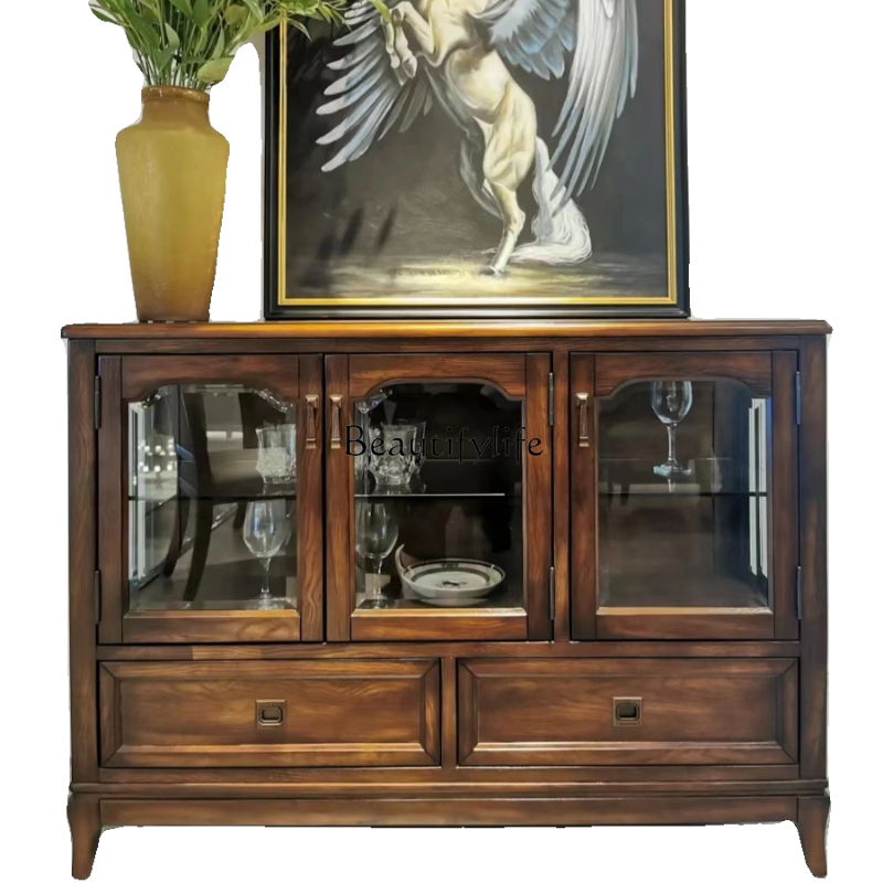 Food Storage And Preparation - Eenvoudig massief houten dressoir in Amerikaanse