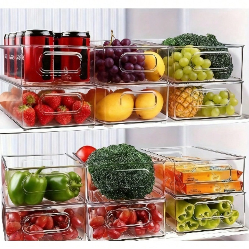 Food Storage Room - 6-delige set plastic fruitbewaarbakjes, -potjes &