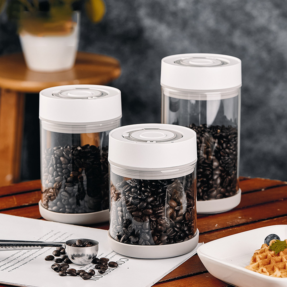 Food Storage Jar Glass - Keuken Vochtbestendig Glas Koffiebonen Pot Automatische