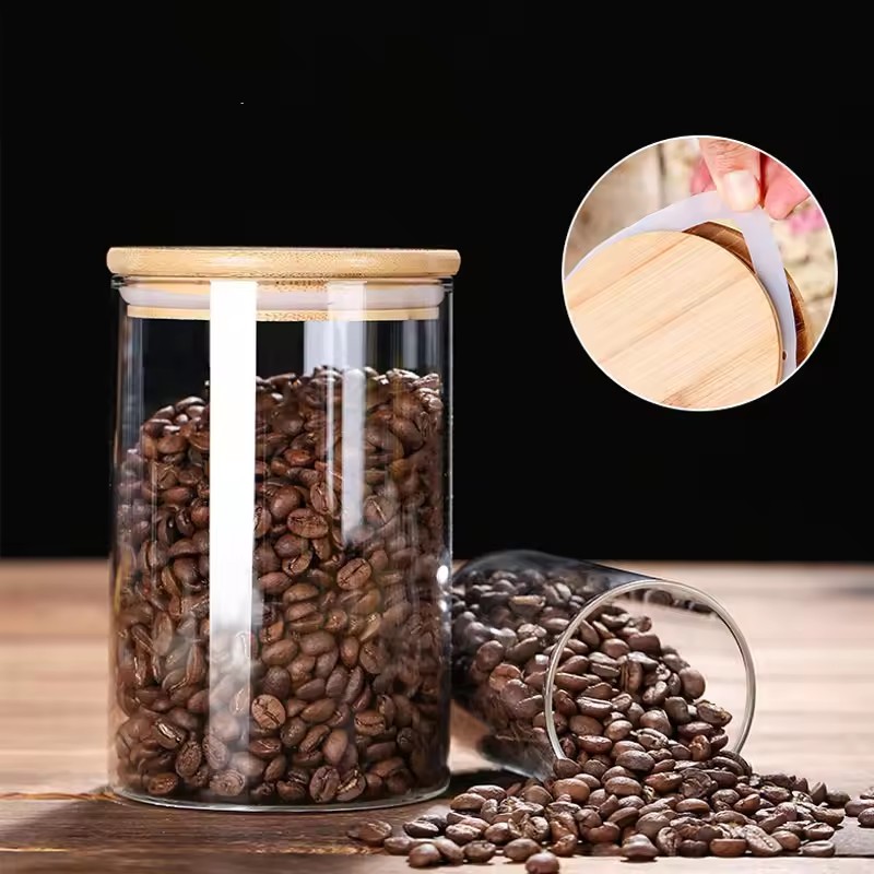 Food Storage Jar Glass - Verzegelde pot, hoogwaardige glazen transparante container,