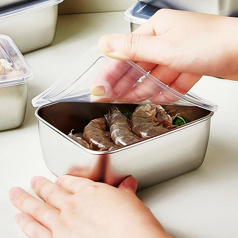 Food Storage And Preparation - 600Ml Roestvrijstalen Koelkast Voedsel Opbergdoos Met