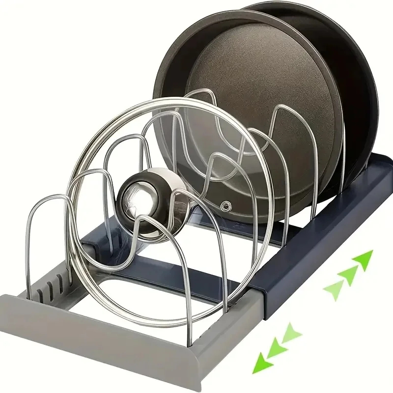 Food Storage Room - Uitbreidbaar roestvrijstalen opbergrek Keukenkasthouder voor pan