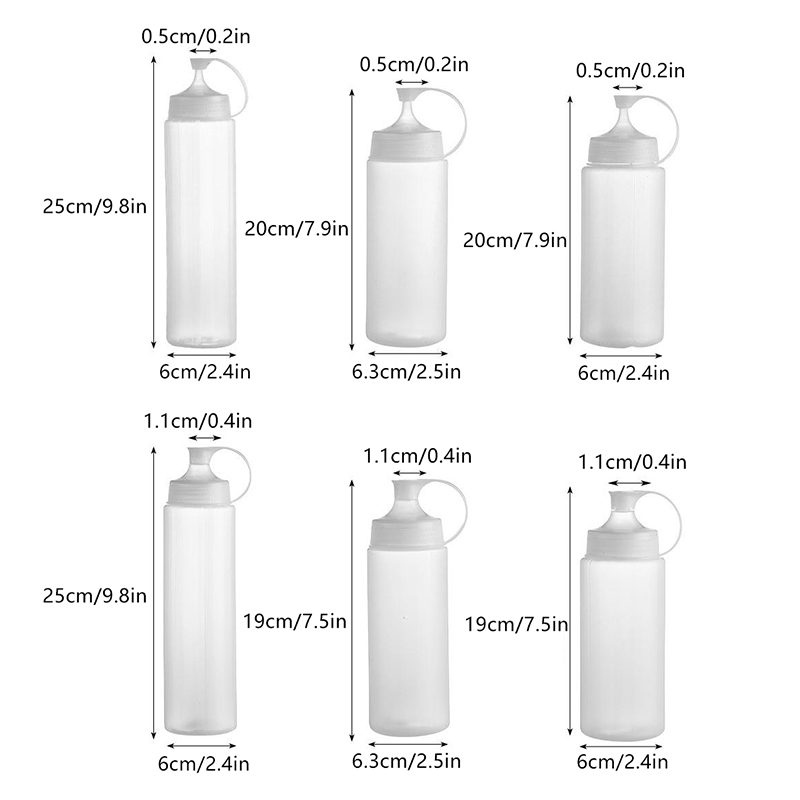 Salad Dressing Bottle - Keukenkruiden Saladesaus Olijfolie Fles 350/450/600ML Knijpflesjes