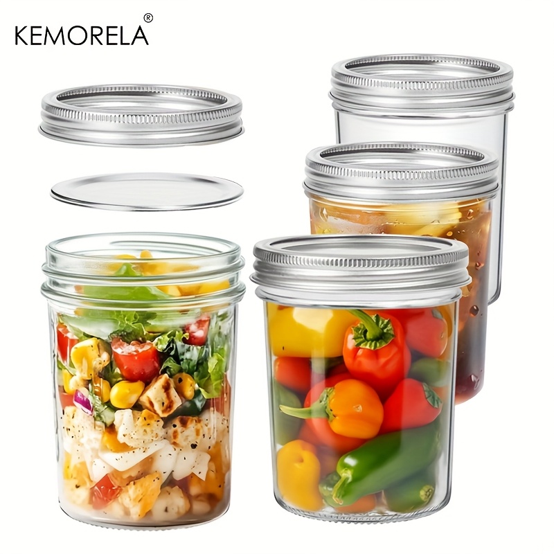 Salad Dressing Bottle - KEMORELA Mason Jars 350ML met deksels