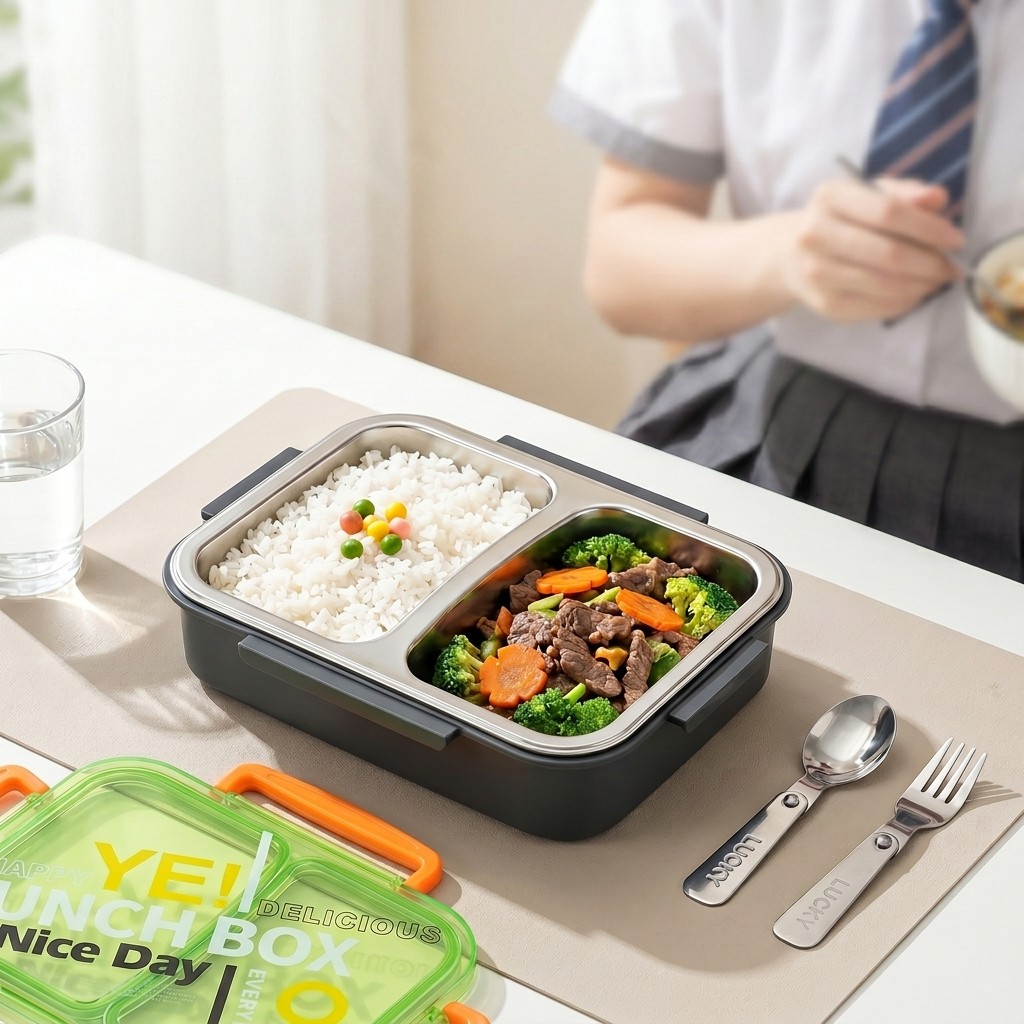 Food Storage Underground - Microgolfbestendige 304 roestvrijstalen bento lunchbox met