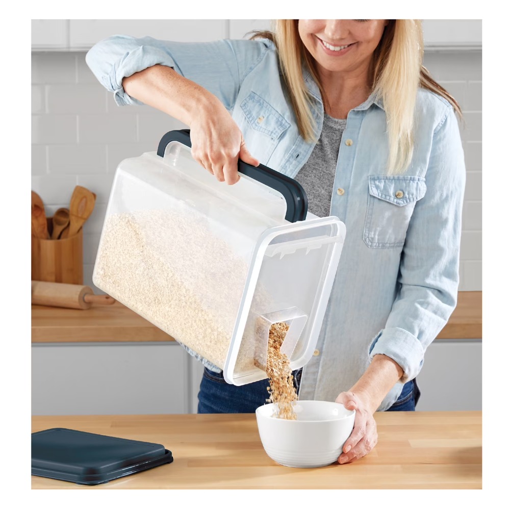 Food Storage Pantry - Grote plastic voedselvoorraadcontainer met deksel en