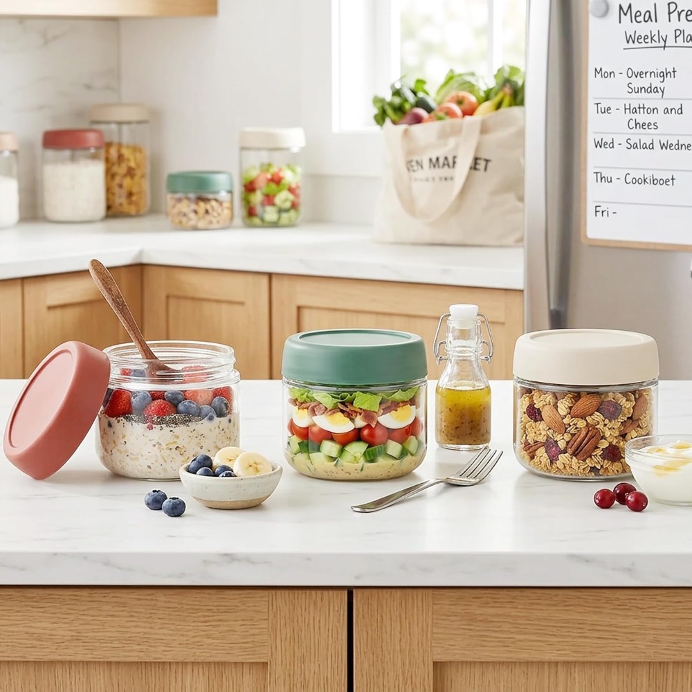 3-pack glazen potten van 10 oz - Food Storage Jar Glass recensie en prijs