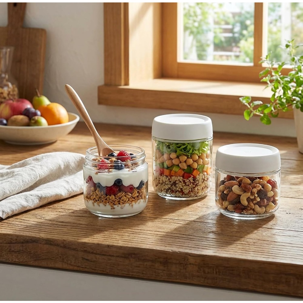 3-pack glazen potten van 10 oz - Food Storage Jar Glass recensie en prijs