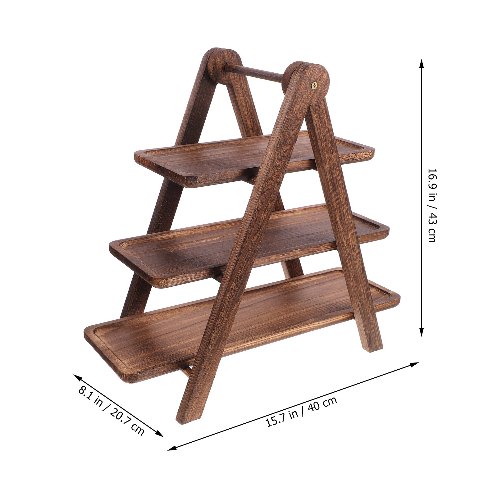 Houten 3-laags dienbladrek voo - Food Storage And Preparation recensie en prijs