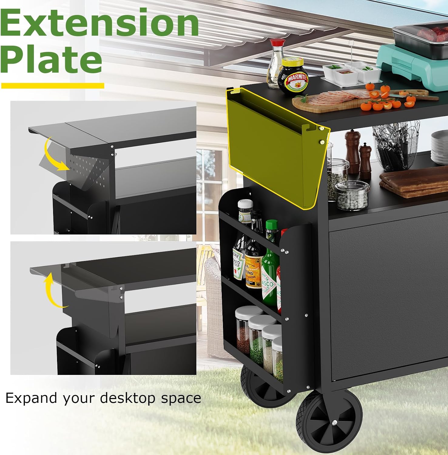 Buitenkeuken op wielen met opb - Food Storage On Table recensie en prijs