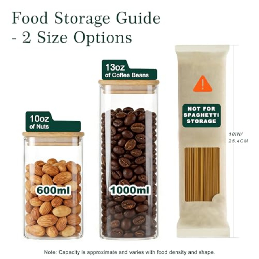 12-pack vierkante glazen voorr - Food Storage Jar Glass recensie en prijs