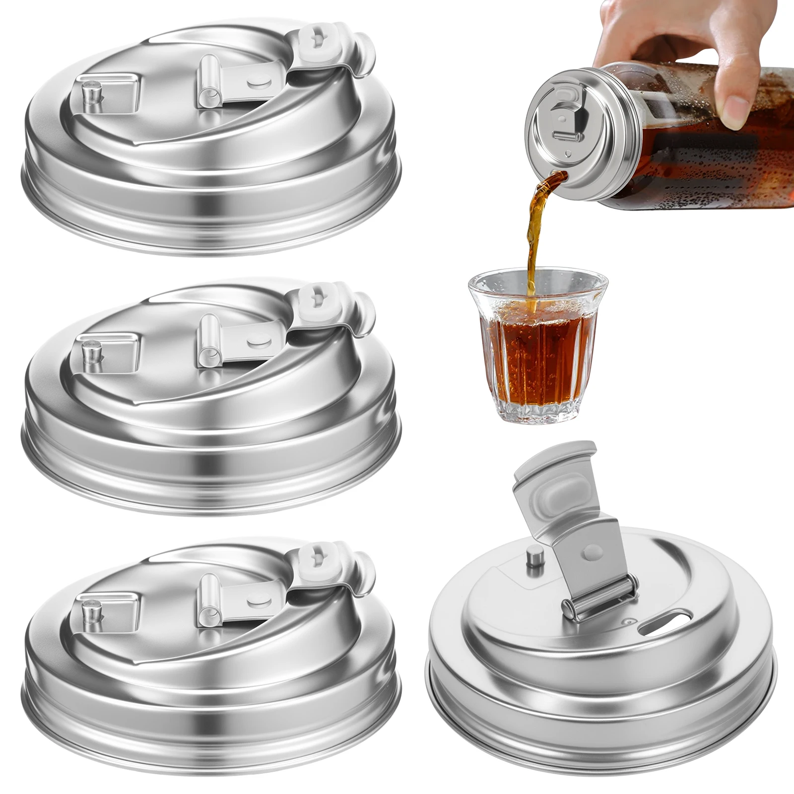 4 stuks reguliere monddopjes v - Mason Jar Wide Mouth recensie en prijs