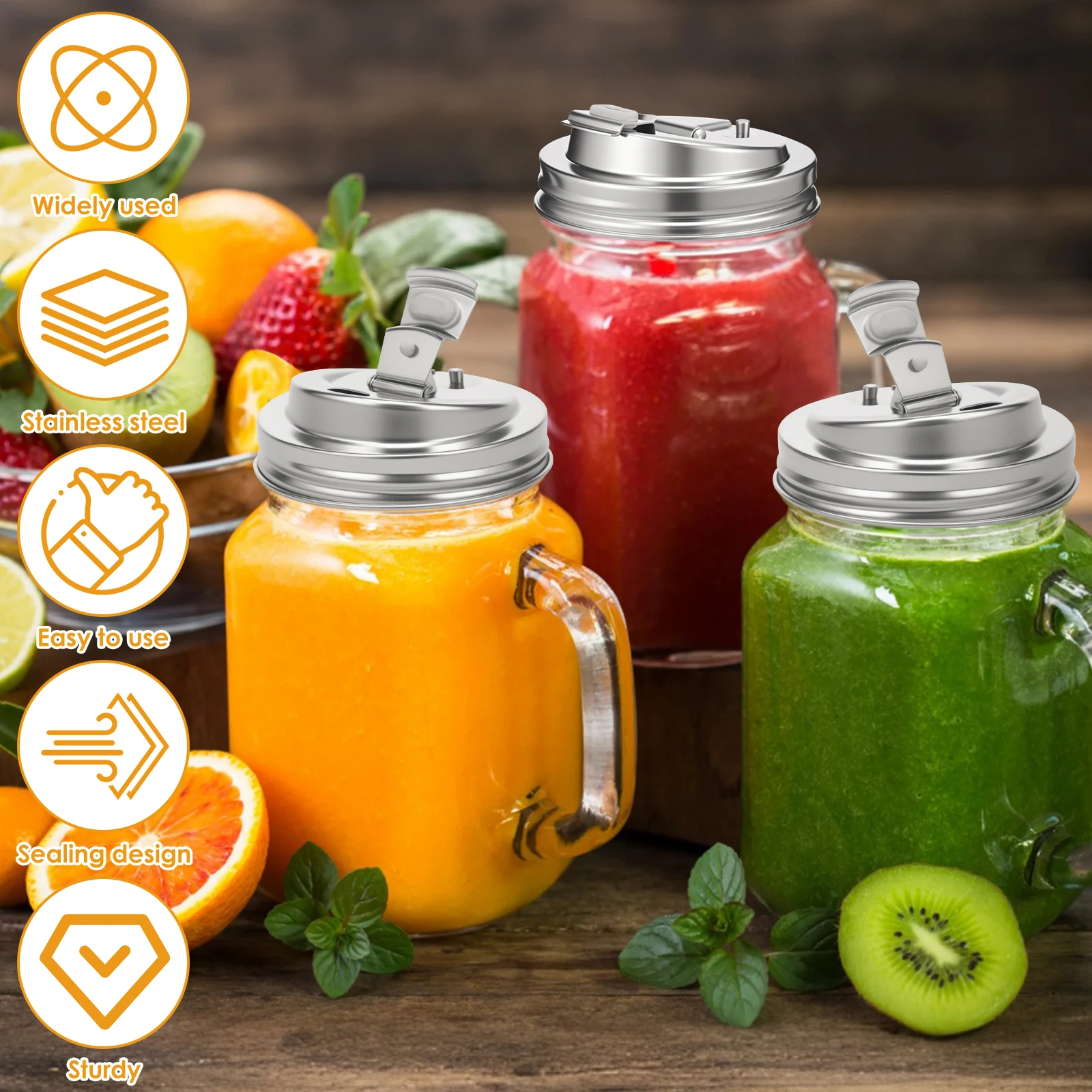 4 stuks reguliere monddopjes v - Mason Jar Wide Mouth recensie en prijs