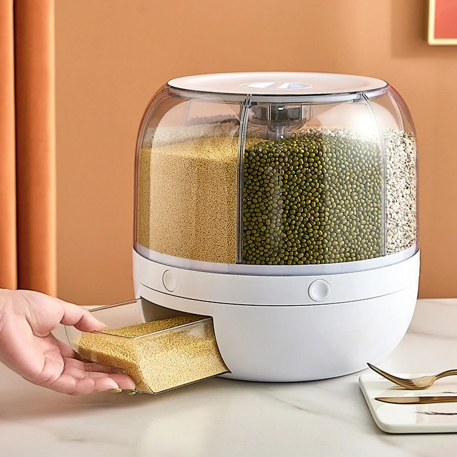 6 compartimenten 360 °   Roter - Food Storage Pantry recensie en prijs