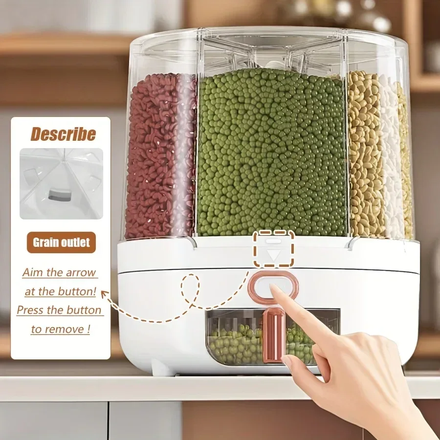 6 compartimenten 360 °   Roter - Food Storage Pantry recensie en prijs