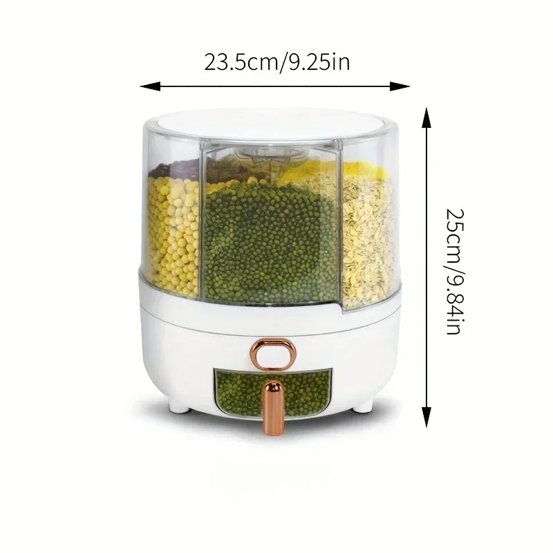 6 compartimenten 360 °   Roter - Food Storage Pantry recensie en prijs