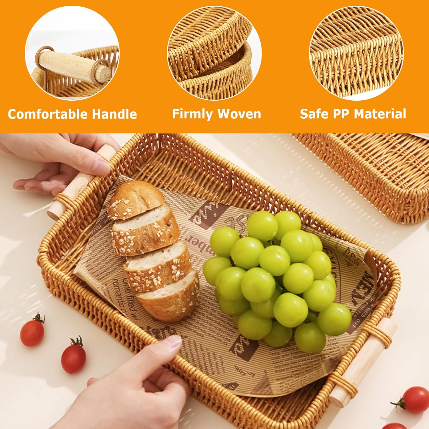 Rieten dienblad Rechthoekig ro - Food Storage In Restaurant recensie en prijs
