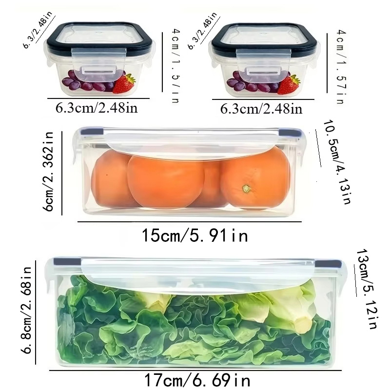 8-delige set inclusief 4 conta - Food Storage On Table recensie en prijs