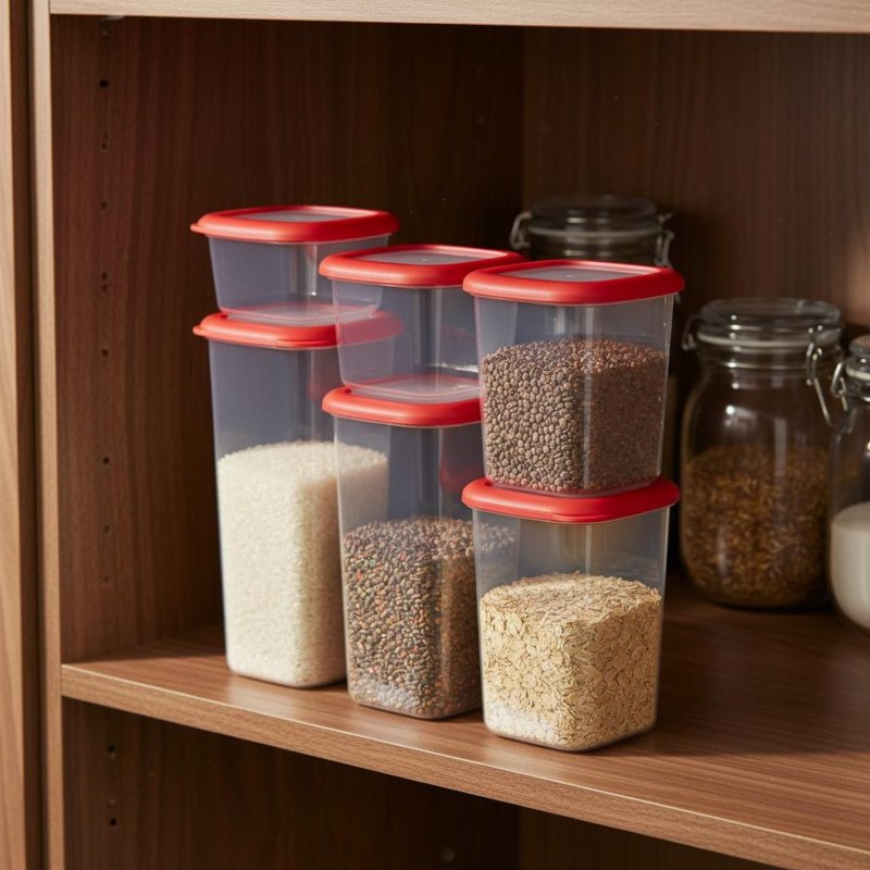 6-delige luchtdichte voedselbe - Food Storage Pantry recensie en prijs