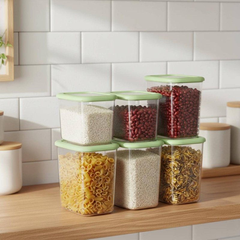 6-delige luchtdichte voedselbe - Food Storage Pantry recensie en prijs