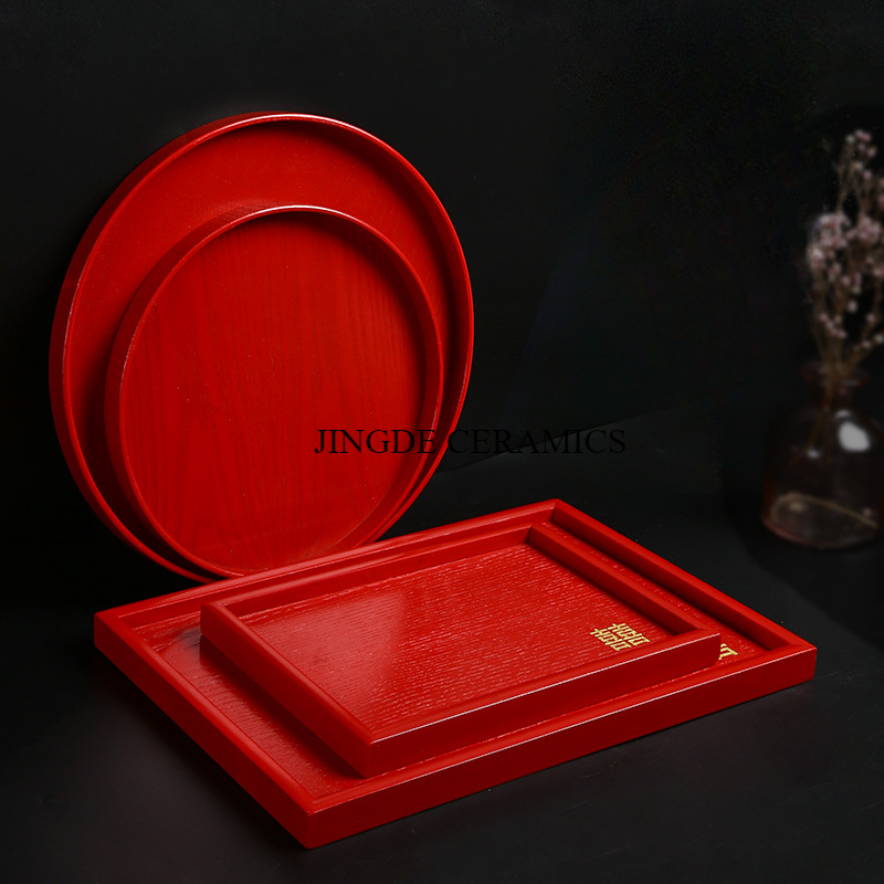 1pc Houten Rode Dienblad Bruil - Food Storage Room recensie en prijs