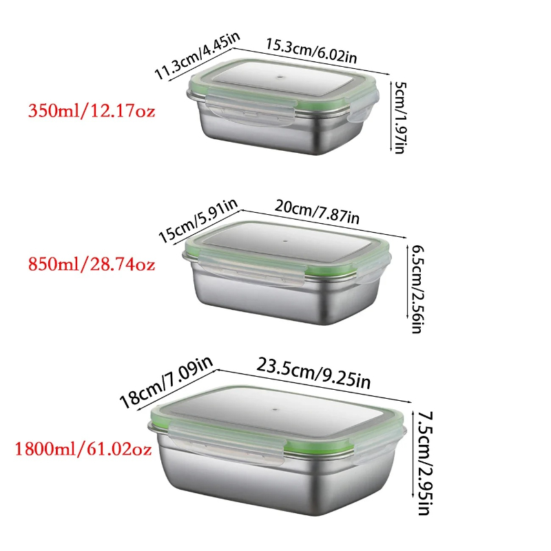 Lunchbox-set van 304 roestvrij - Food Storage On Table recensie en prijs