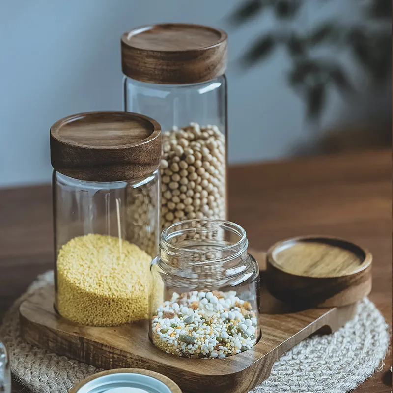 Houten Deksel Orgnizer Glas Lu - Food Storage Jar Glass recensie en prijs