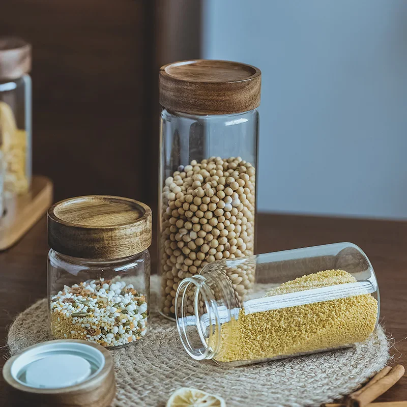 Houten Deksel Orgnizer Glas Lu - Food Storage Jar Glass recensie en prijs