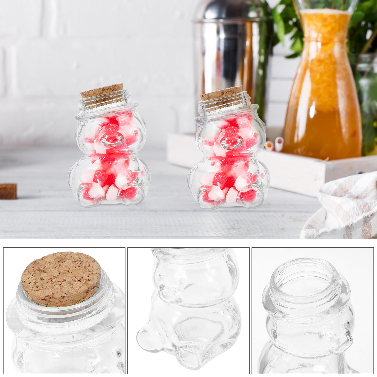 4-delige glazen snoepkruikense - Food Storage Jar Glass recensie en prijs