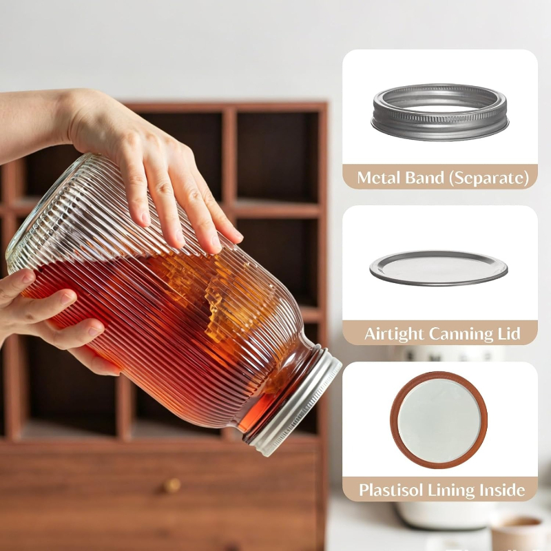 2 stuks brede glazen weckpotte - Salad Dressing Bottle recensie en prijs