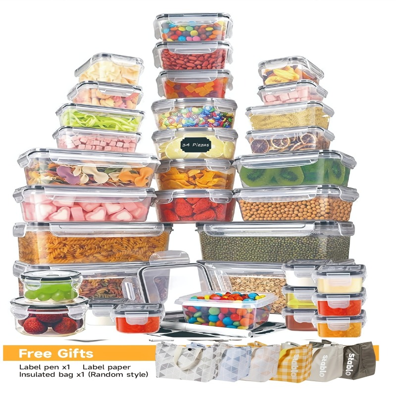 48-delige BPA-vrije voedselbew - Food Storage On Table recensie en prijs