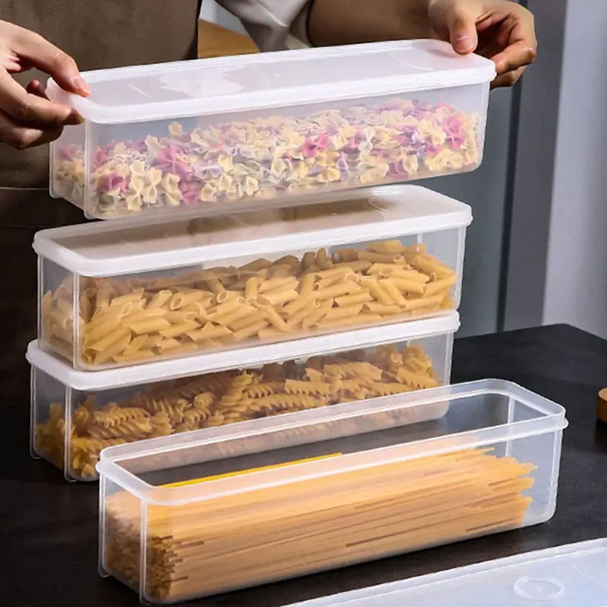 1 plastic transparante opbergd - Food Storage On Table recensie en prijs