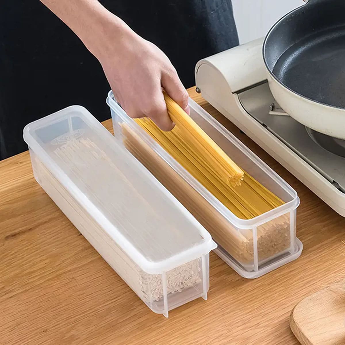 1 plastic transparante opbergd - Food Storage On Table recensie en prijs